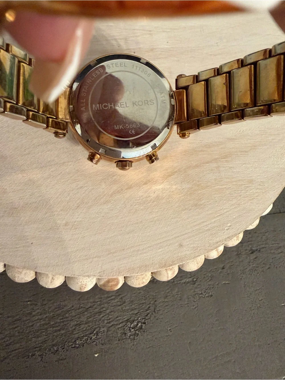 Michael Kors Rose Gold Crystal Bracelet Chronograph Watch